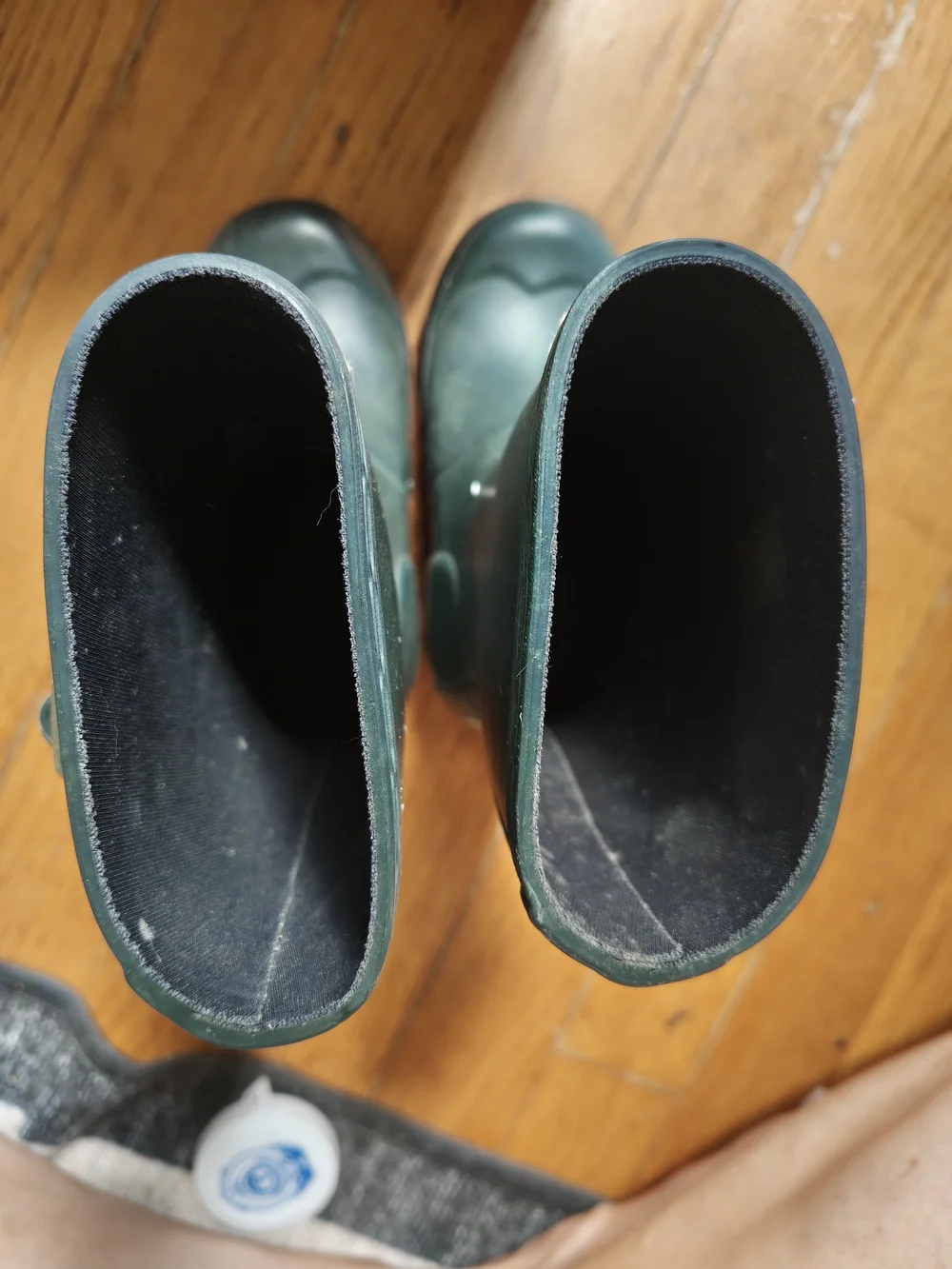 Hunter Black Rubber Kids' Mid Rain Boots with Side Buckle